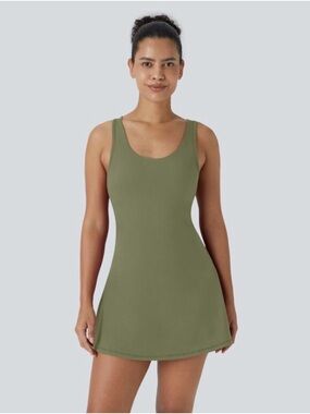 Halara SoftlyZero™ Airy Racerback Cut Out 2-in-1 Pocket Cool Mini Dress LG